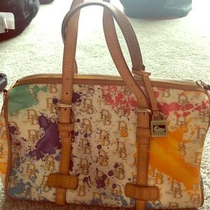 Large Dooney & Bourke Paint Splatter Purse